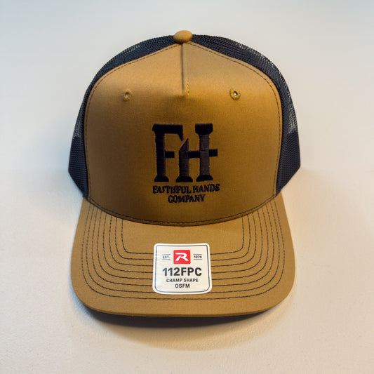 Faithful Hands Brown Trucker Hat – First Edition