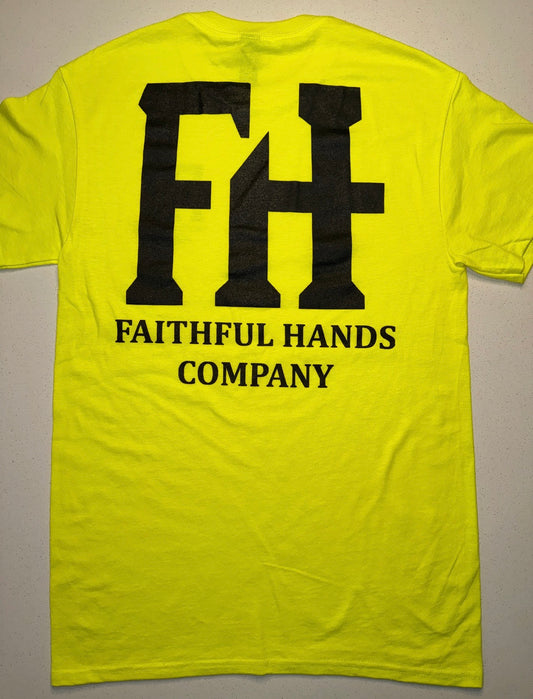 Faithful Hands Logo Tee — Hi-Vis